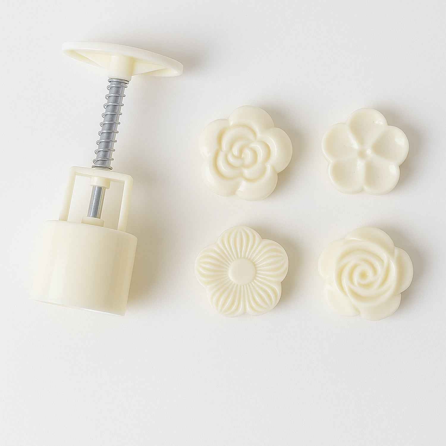 Mooncake Press Mold With 4 Stamps Set