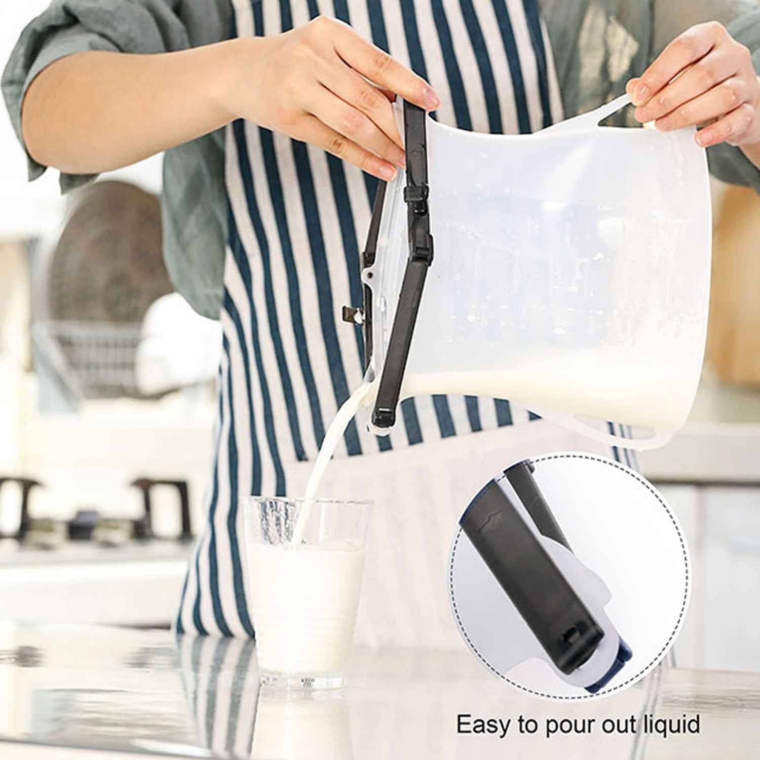 5985 Reusable Silicone Food Storage Bag 3 Bag Set Leakproof Lock Reusable Flat Bottom Freezer Bags Sandwich Bags Silicone Food Grade Kids Snack Bags Bpa Free Microwave Dishwasher Safe