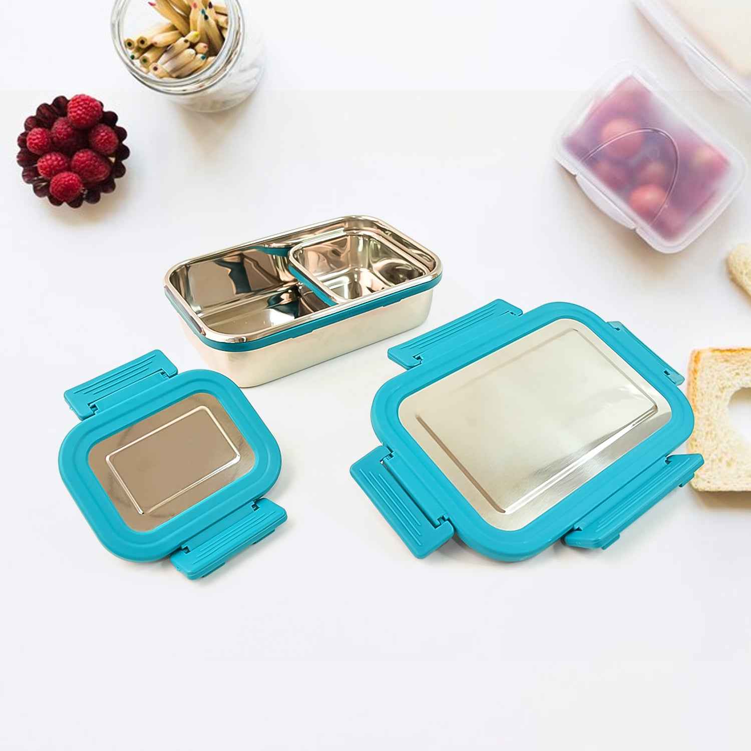 Apex Jerry Lunch Box Premium Stainless Steel Food Container (2 Pc 700+200 Ml Approx)