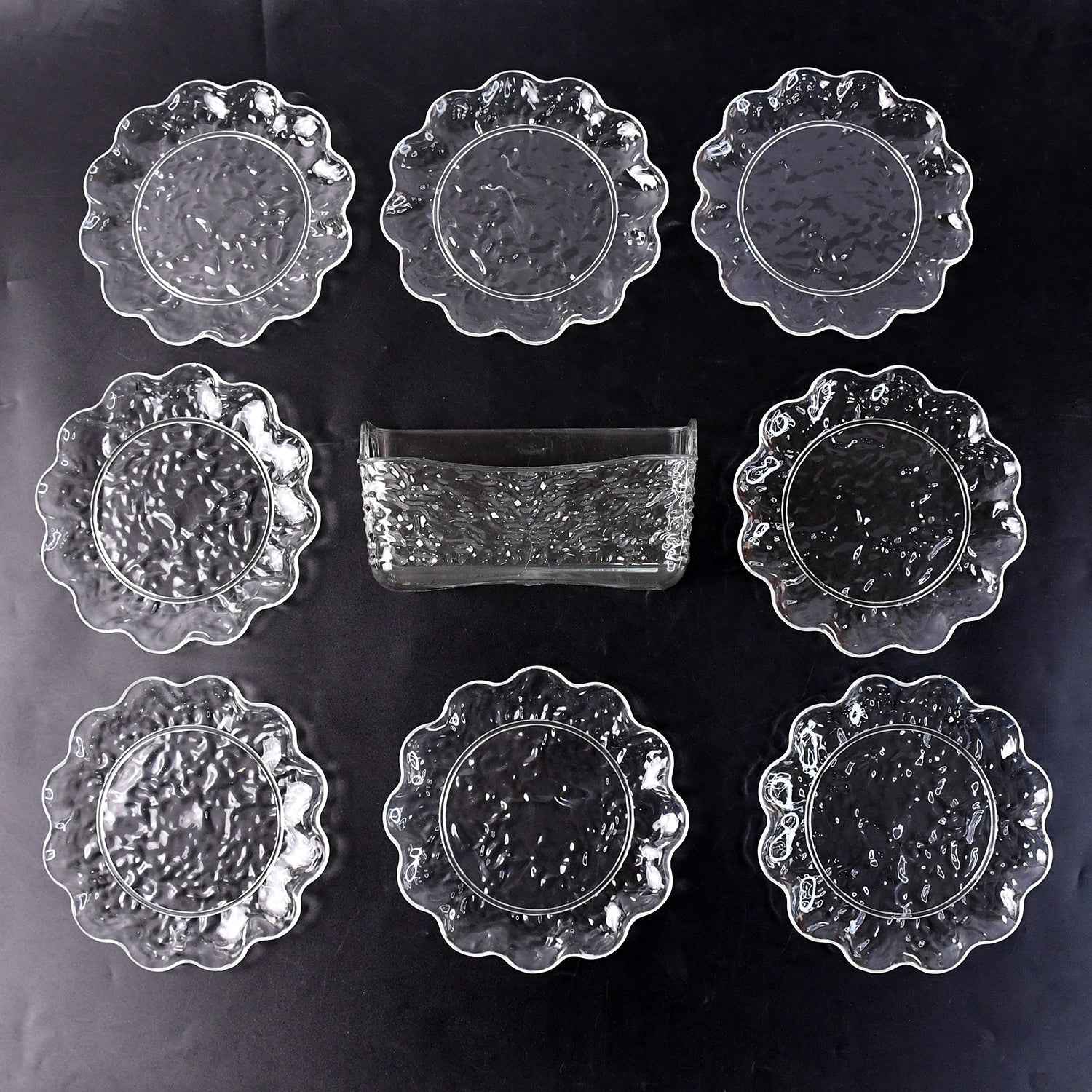 9 In 1 Plastic Bowl With Serving Tray Plates Set