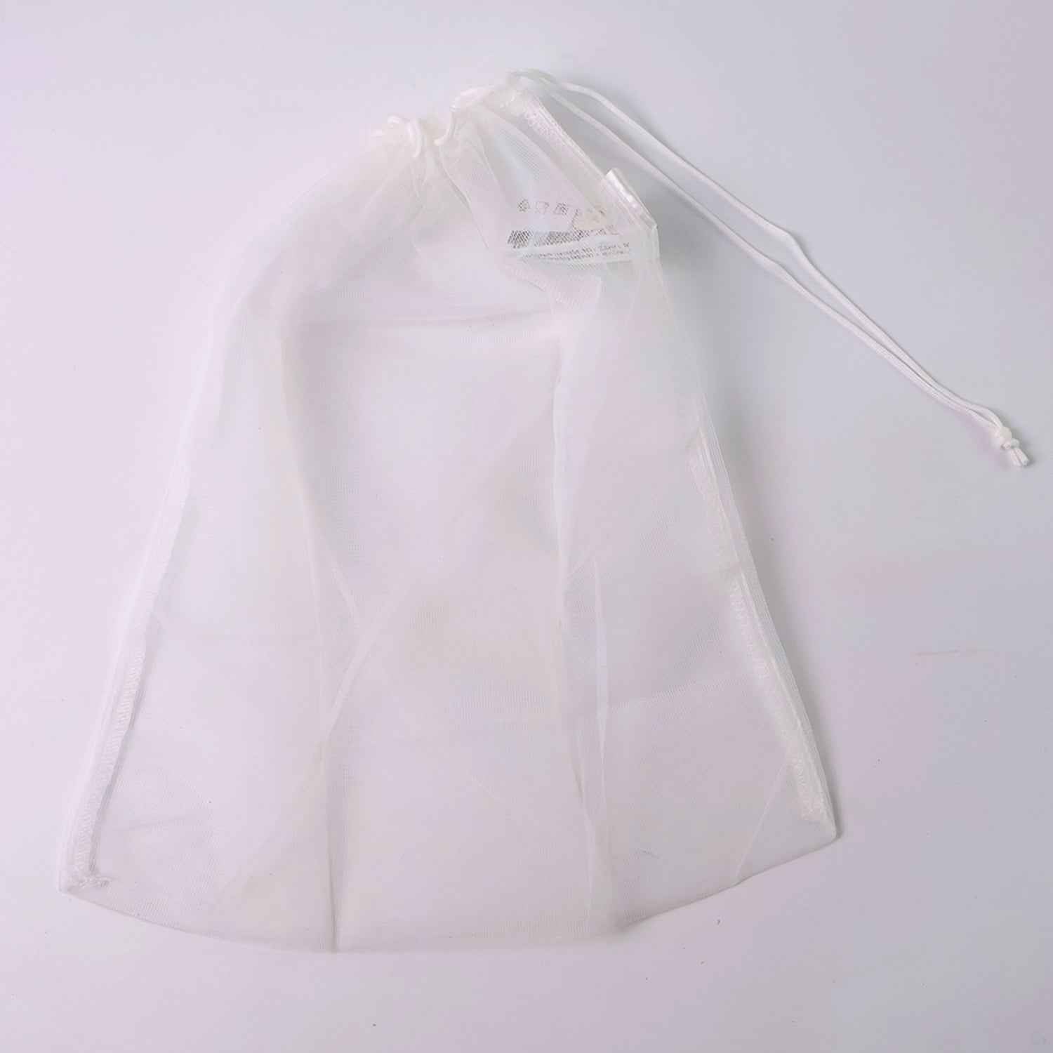 Reusable Transparent Drawstring Mesh Storage Bag (1 Pc)
