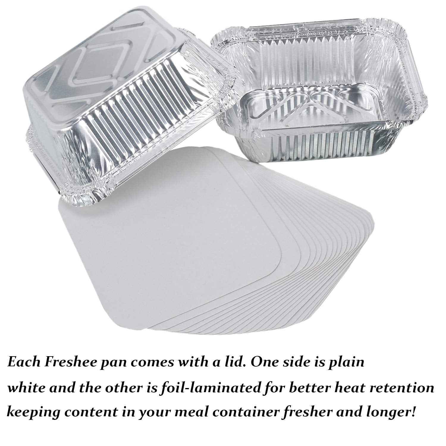 Freshee Aluminium Food Container With Lid 450 Ml 10 Pc