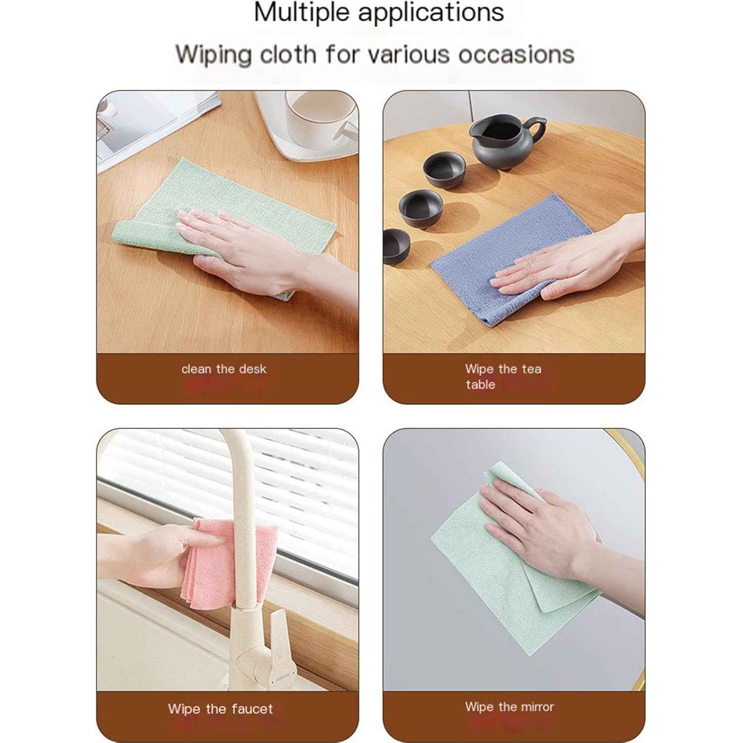 Microfiber Cleaning Cloth With Box Magic Wipe (10 Pcs Set)