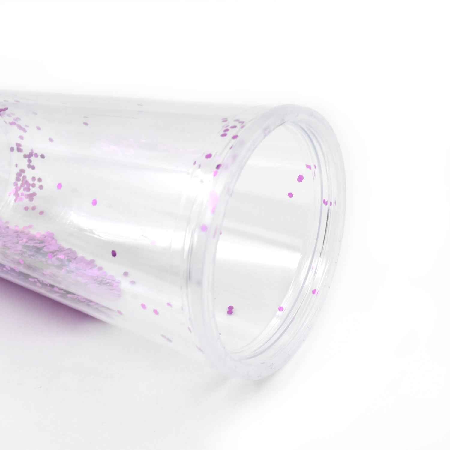 13131 High Quality Plasticcreative Cold Drink Cup Tumble Reusable Tea Coffee Tumbler With Lid And Straw Double Wall Plastic Drinking Sport Bottletravel Tumbler (1 Pc Mix Color)