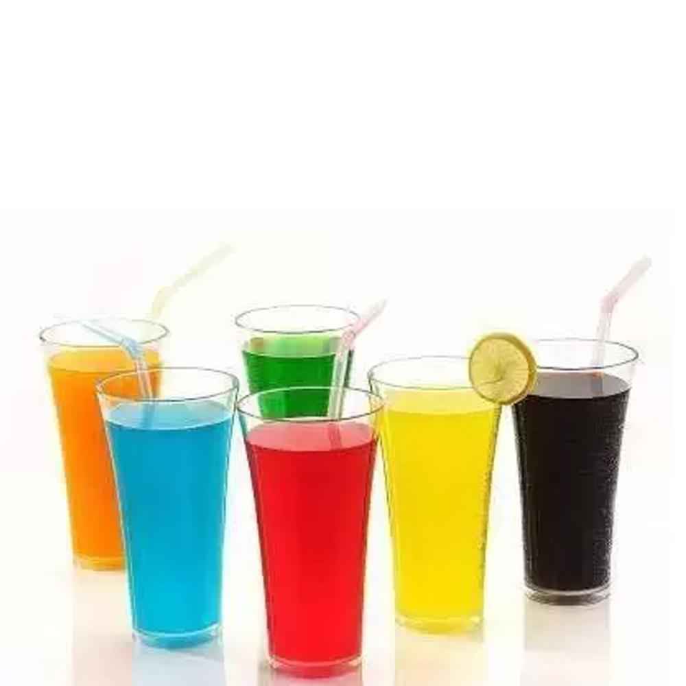 0630 Stylish Look Plastic Juicy Glass Transparent Glasses Set 300ml (6pcs)