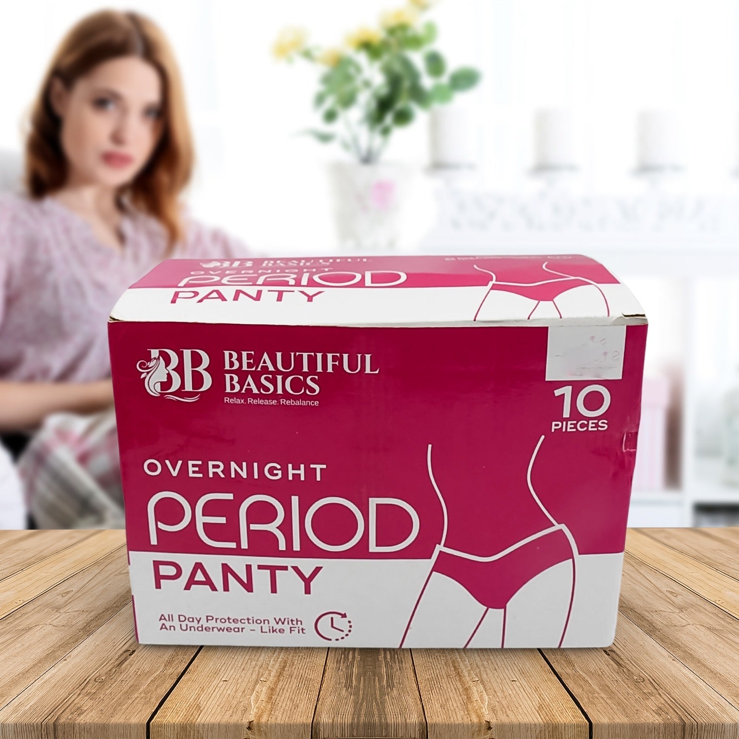 Women's Emergency Kit, Travel Kit- Includes Seamless Underwear, Pantyliner, Feminine Hygiene Sachet First Period Kit (10 Pcs) Variety Bazaar