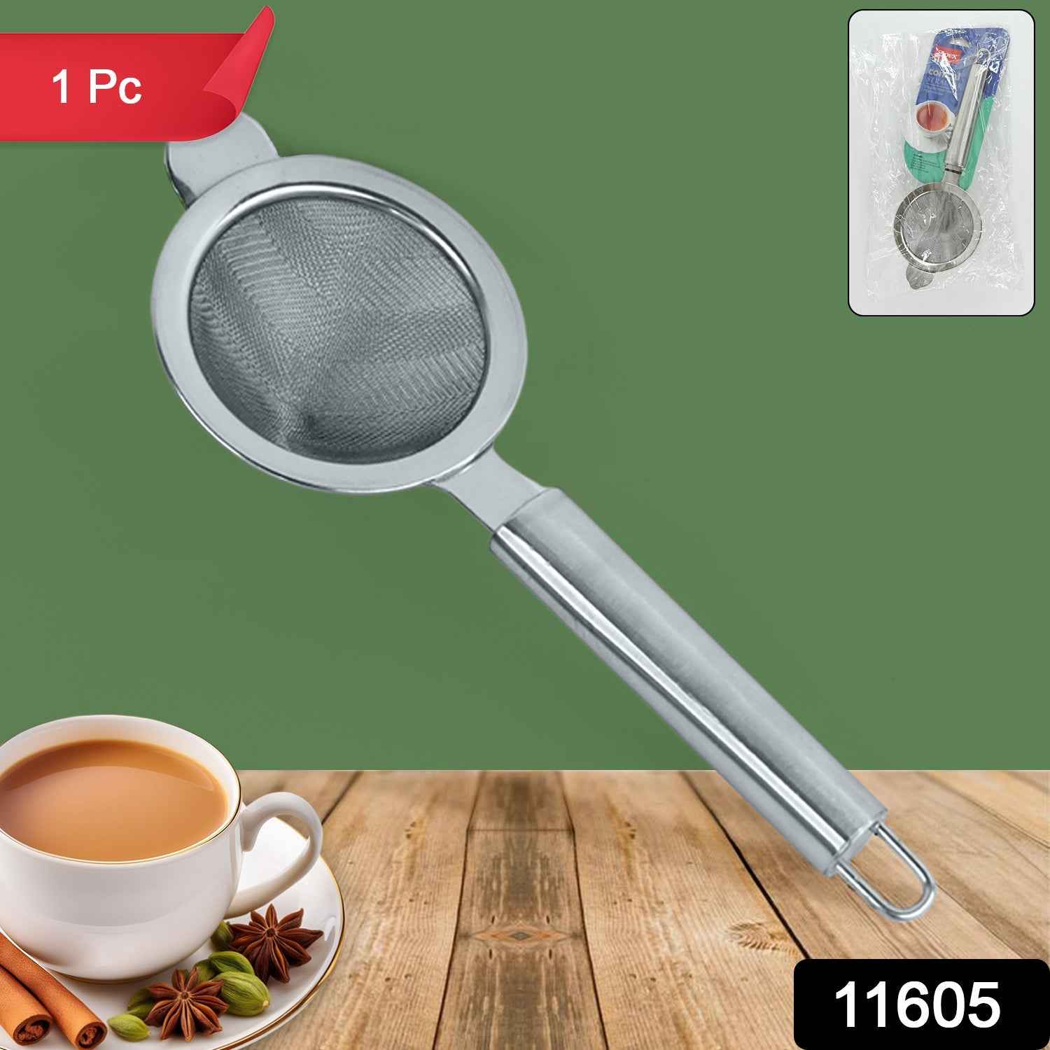 Apex Premium Conical Tea Strainer with Pipe Handle