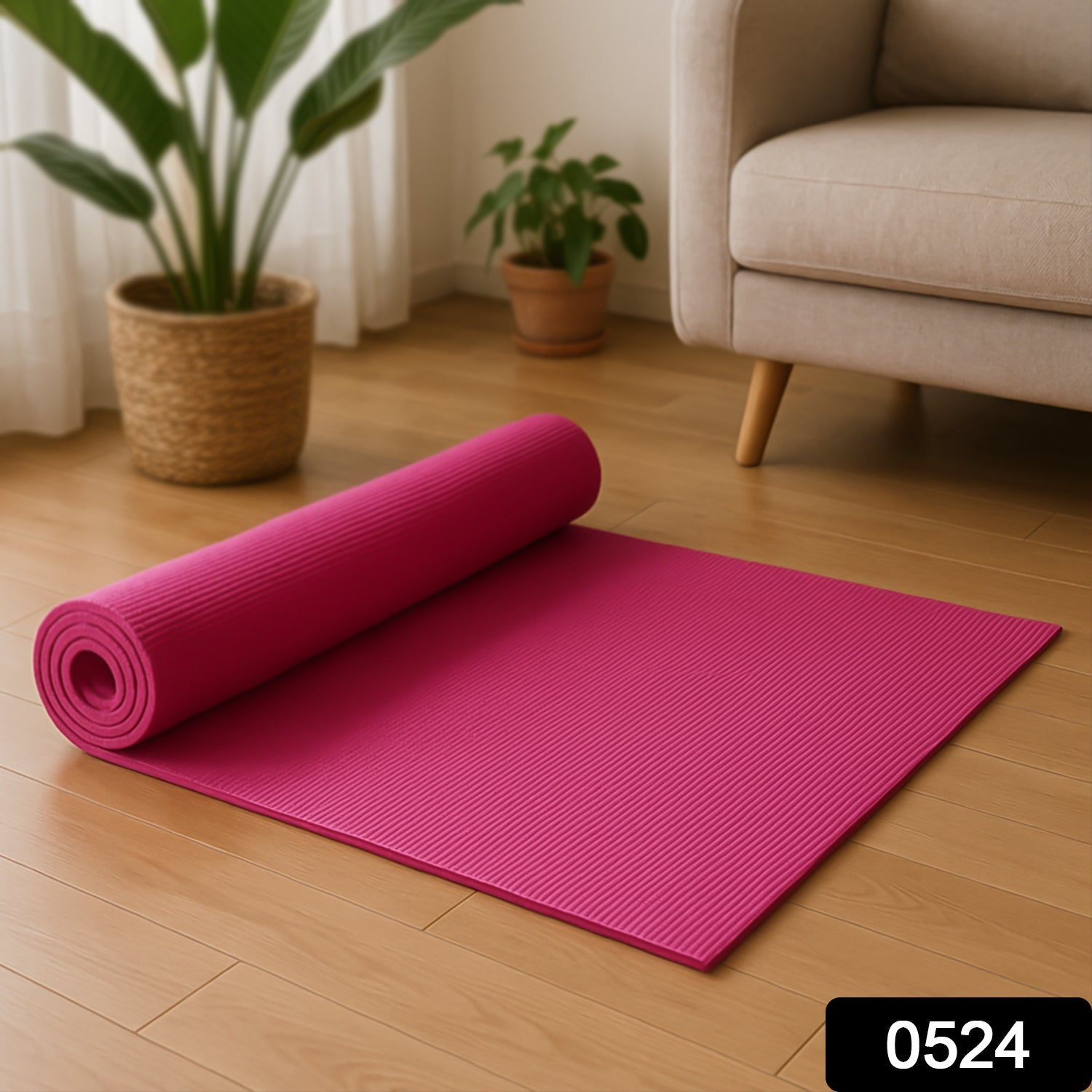Yoga Mat Eco-Friendly For Fitness Exercise Workout Gym with Non-Slip (180x60xcm) Color may very Variety Bazaar
