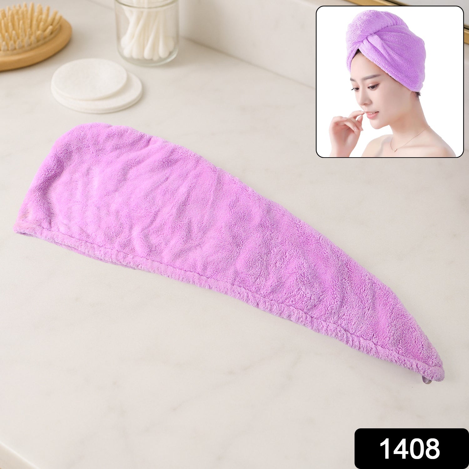 Quick Turban Hair-Drying Absorbent Microfiber Towel / Dry Shower Caps, Hair accessories Variety Bazaar