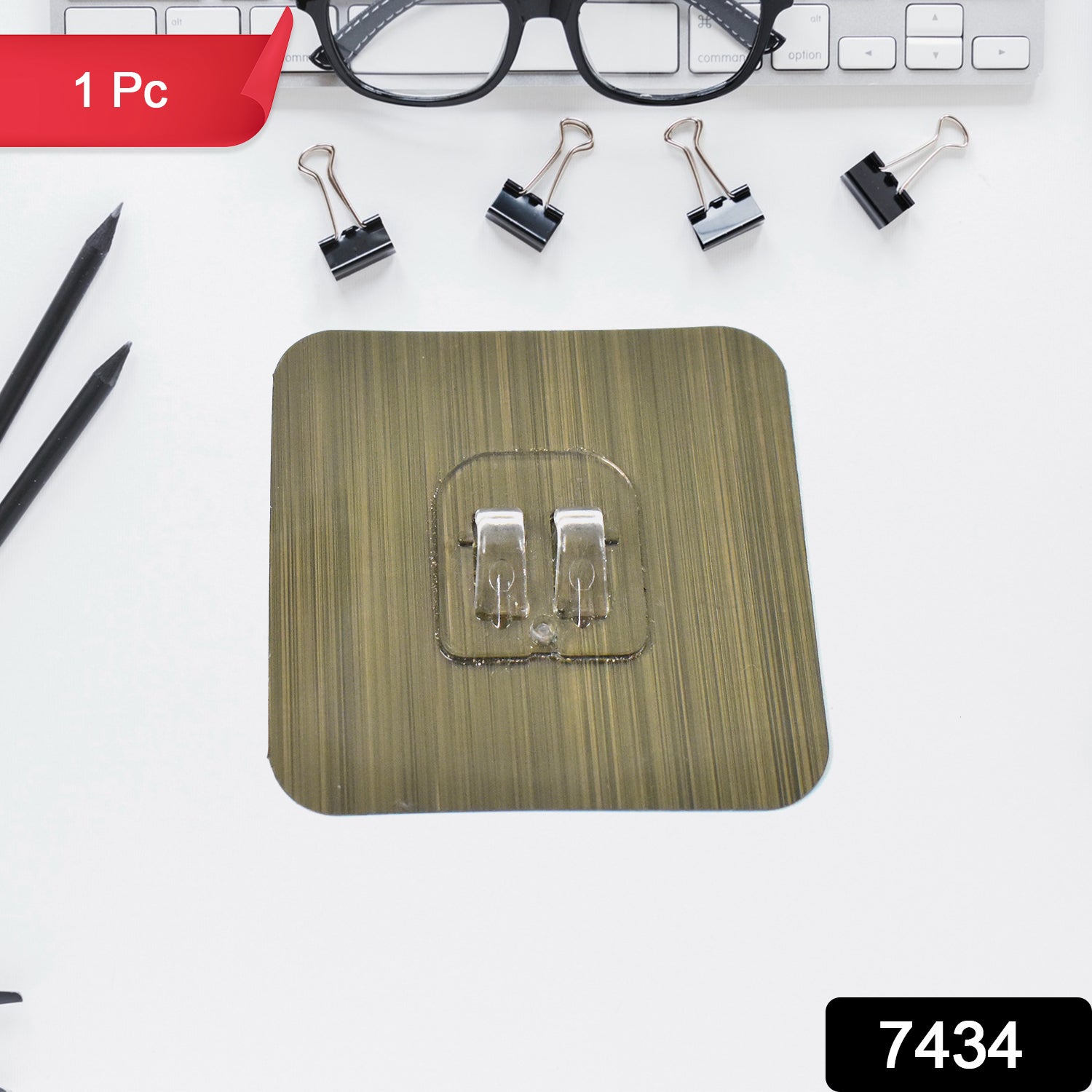 Adhesive Sticky Waterproof and Oil Proof, Reusable Wall Utility Seamless Wall Hook (1 Pc) Variety Bazaar