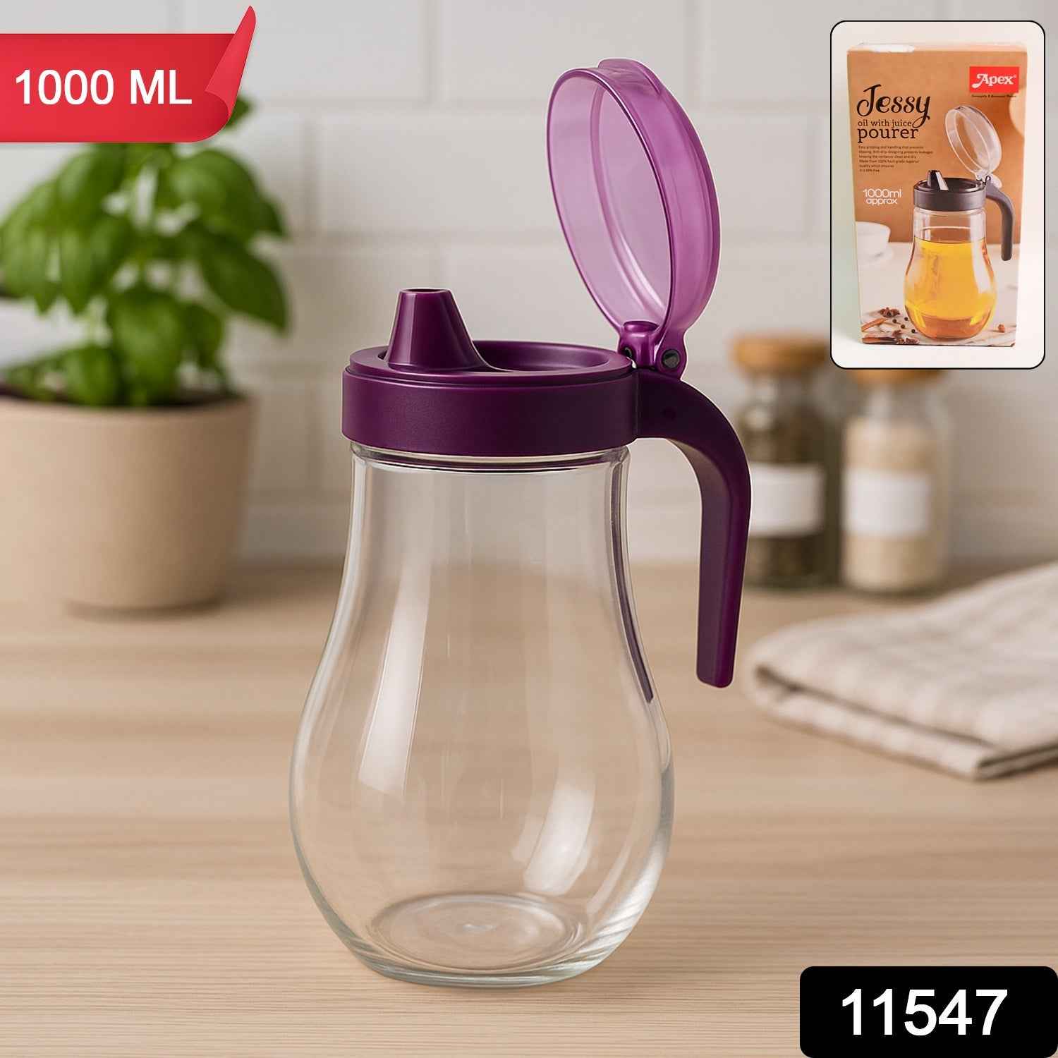 Apex Jessy Oil and Juice Pourer Dispenser Bottle Approx 1000ml (1 Pc)