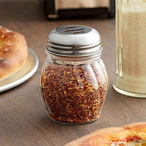 Apex Oregano Chilli Flakes Dispenser Set 2 Pcs Glass Spice Shaker With Stainless Steel Lid