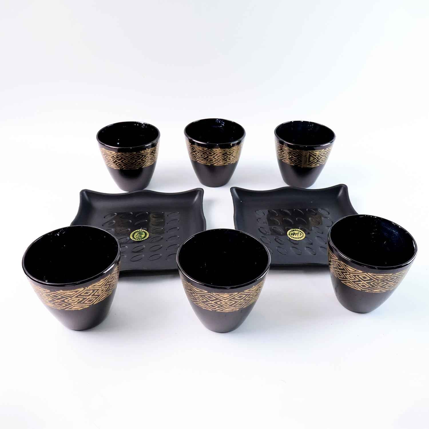2 Bowl 6 Glass Snake Set ( 8 Pc Set )