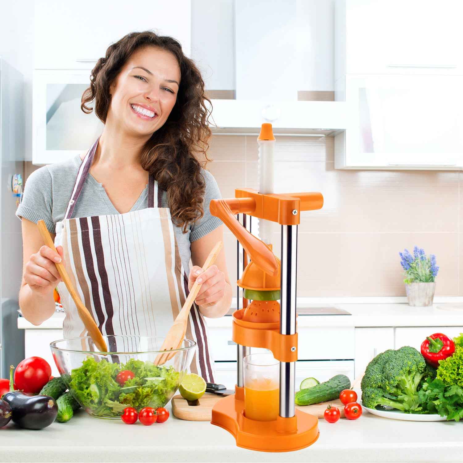 7128 Hand Pressure Juicer Manual Cold Press Juice Machine Instant Make Juice Squeezer Fruits Juicer Juice Maker Orange Juice Extractor For Fruits Vegetables Orange