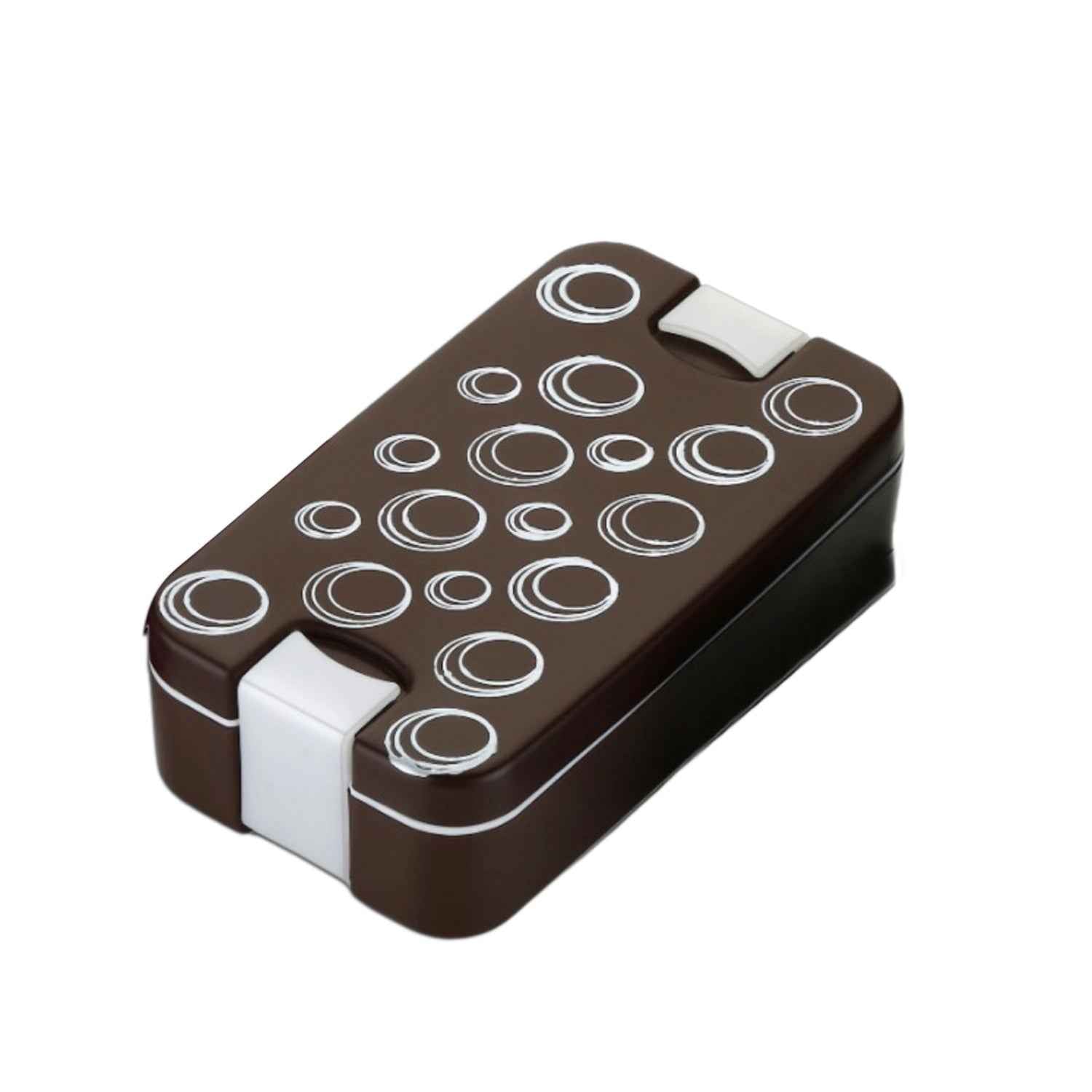 5330 Airtight Lunch Box 2 Compartment Lunch Box Leak Proof Food Grade Material Lunch Box Modern Appearance Compact Lunch Box With Spoon