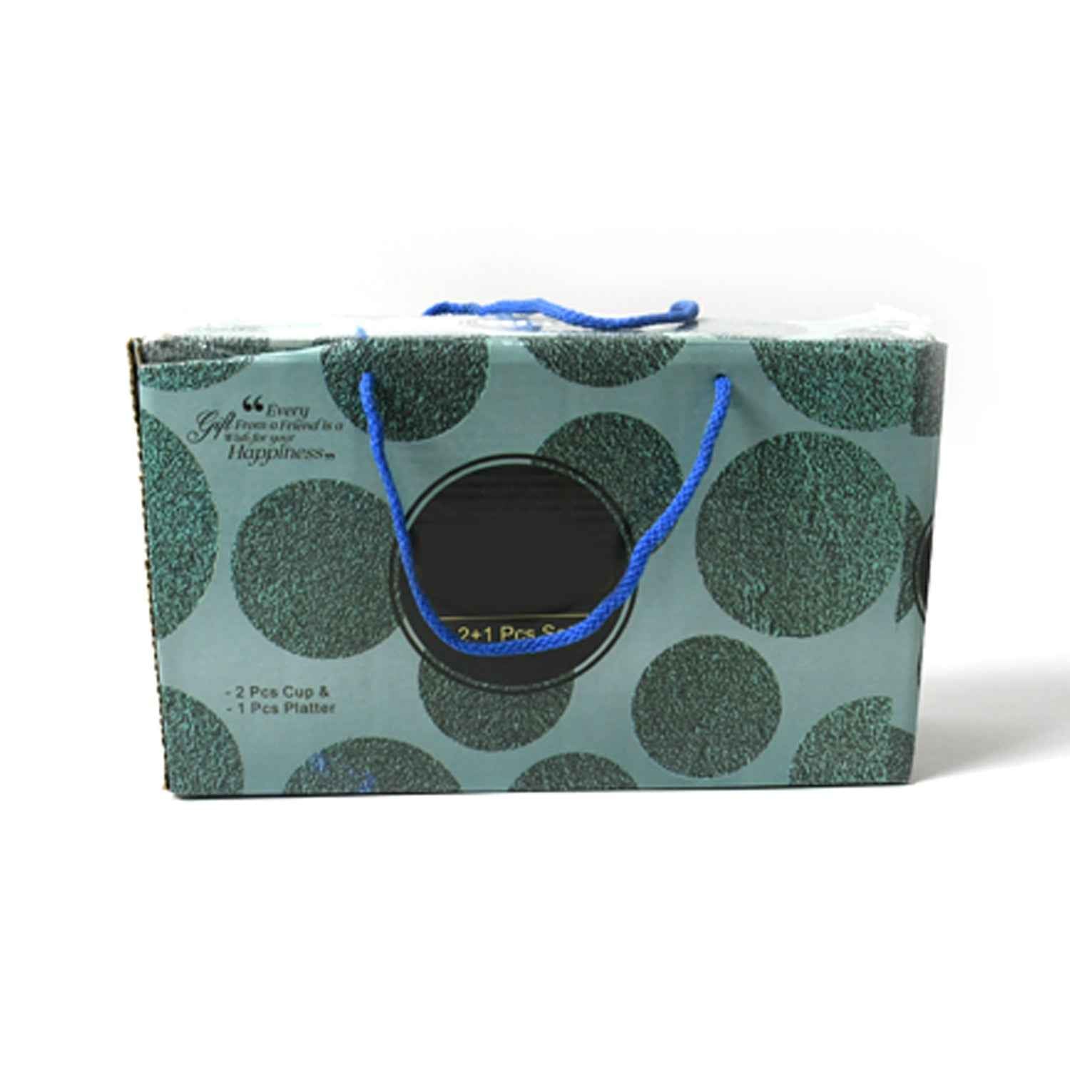 8227 Alpino Ceramic Tea Cups Set With Plastic Serving 2 Compartment Platter Milk Cup Mug Coffee Cup Tea Cup Bpa Free Food Grade Or Outdoor For Household Gift For Birthday (3 Pcs Set)