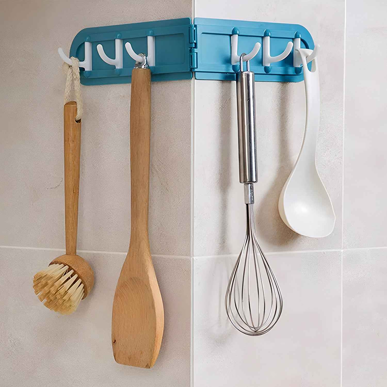 Foldable Rotating Wall-mounted Multipurpose Hook Rack (1 Pc)