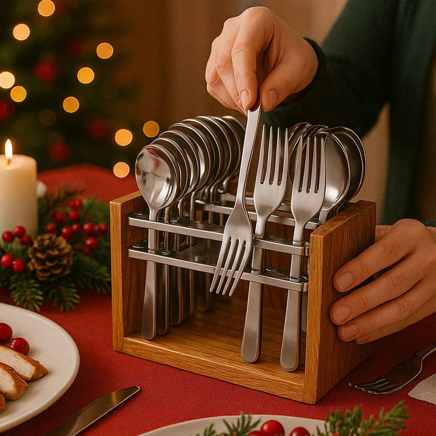 Apex Premium Stainless Steel Cutlery Set (24 Pc)