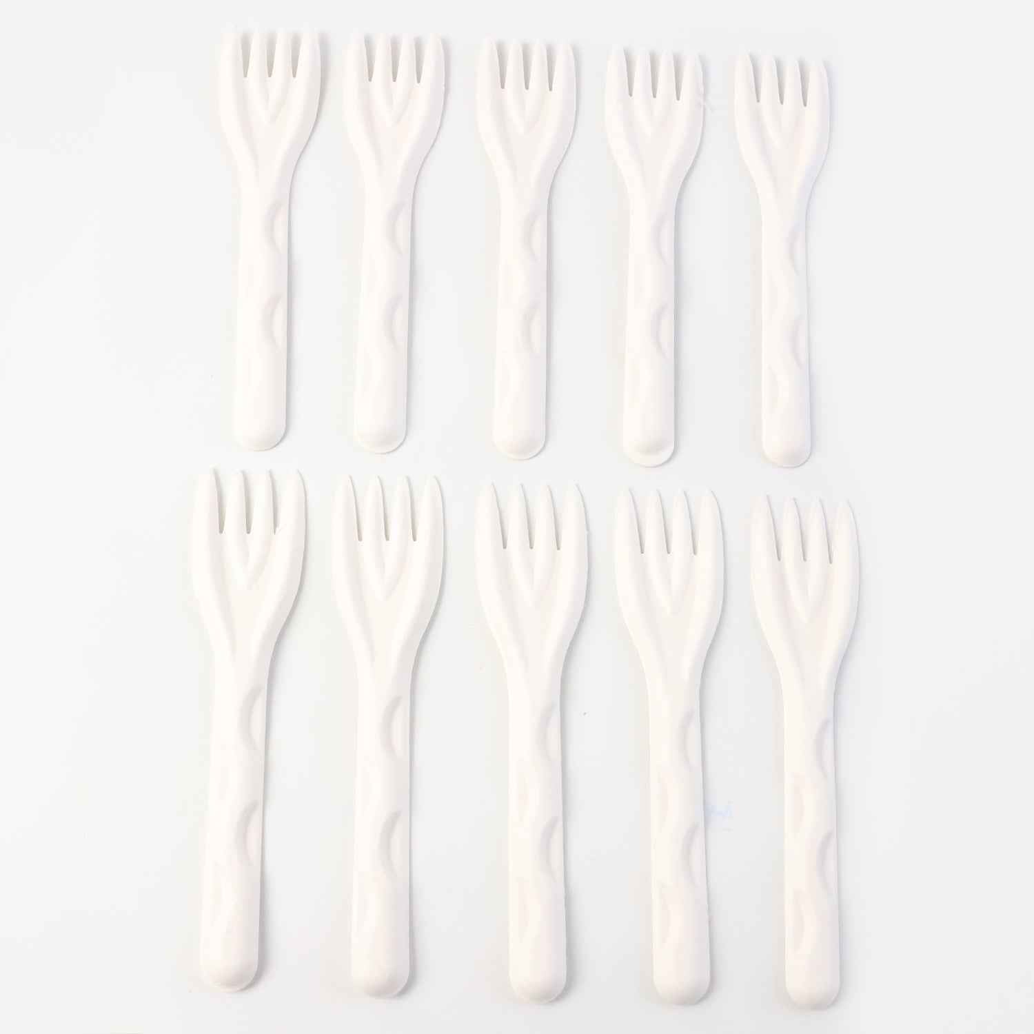 Compostable Bagasse Fork 10 Pcs Pack