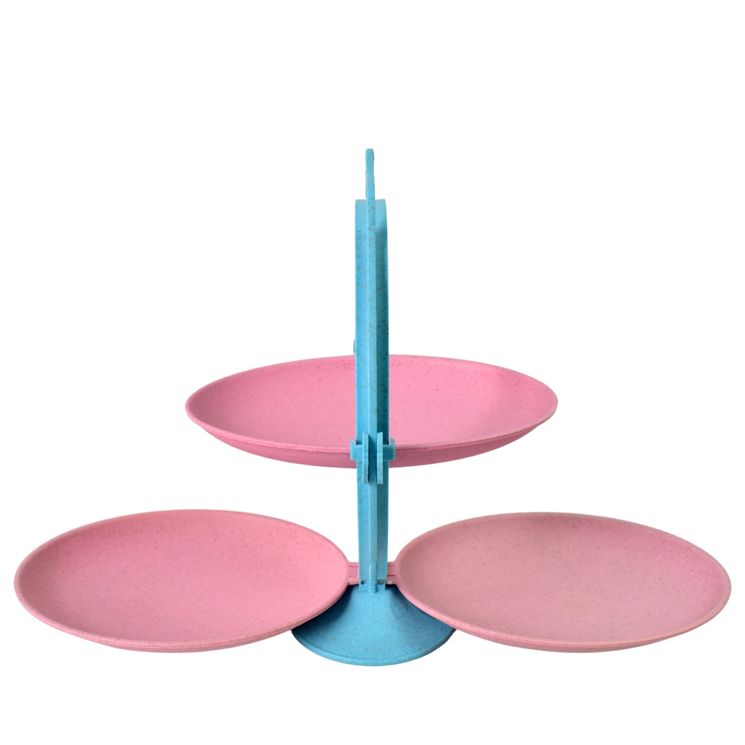 Foldable Fruit Plate Candy Dish Multi Use Mirror Shape Dried Fruit Tray (1 Set)