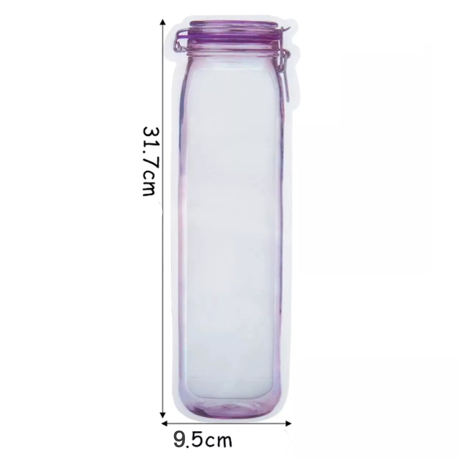 Food Storage Bag Bottles Shape Ziplock Bags Reusable (1 Pc 500 Ml)