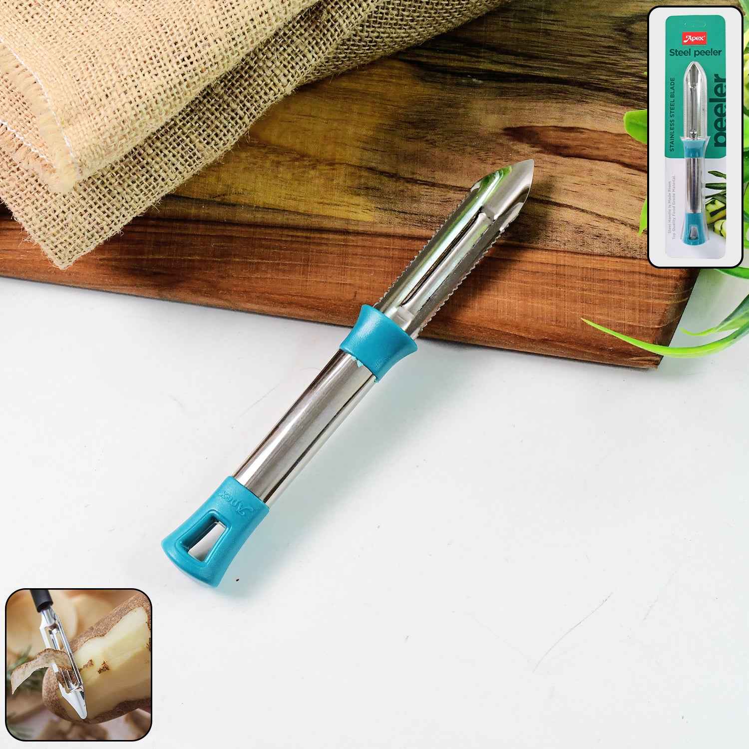 Apex Premium Stainless Steel Vegetable Fruit Peeler (1 Pc)