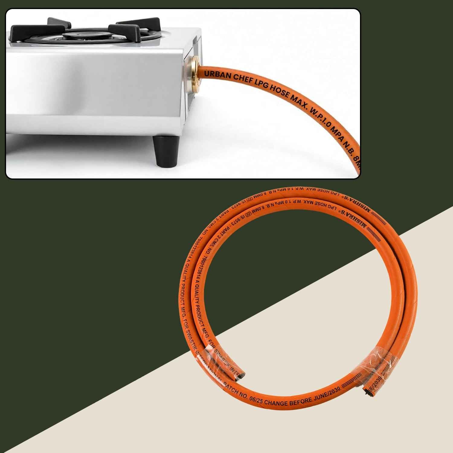 Mishras 5-piece Multipurpose Lpg Kitchen Combo Set With Gas Pipe Cylinder Trolley Knife Lighter Peeler