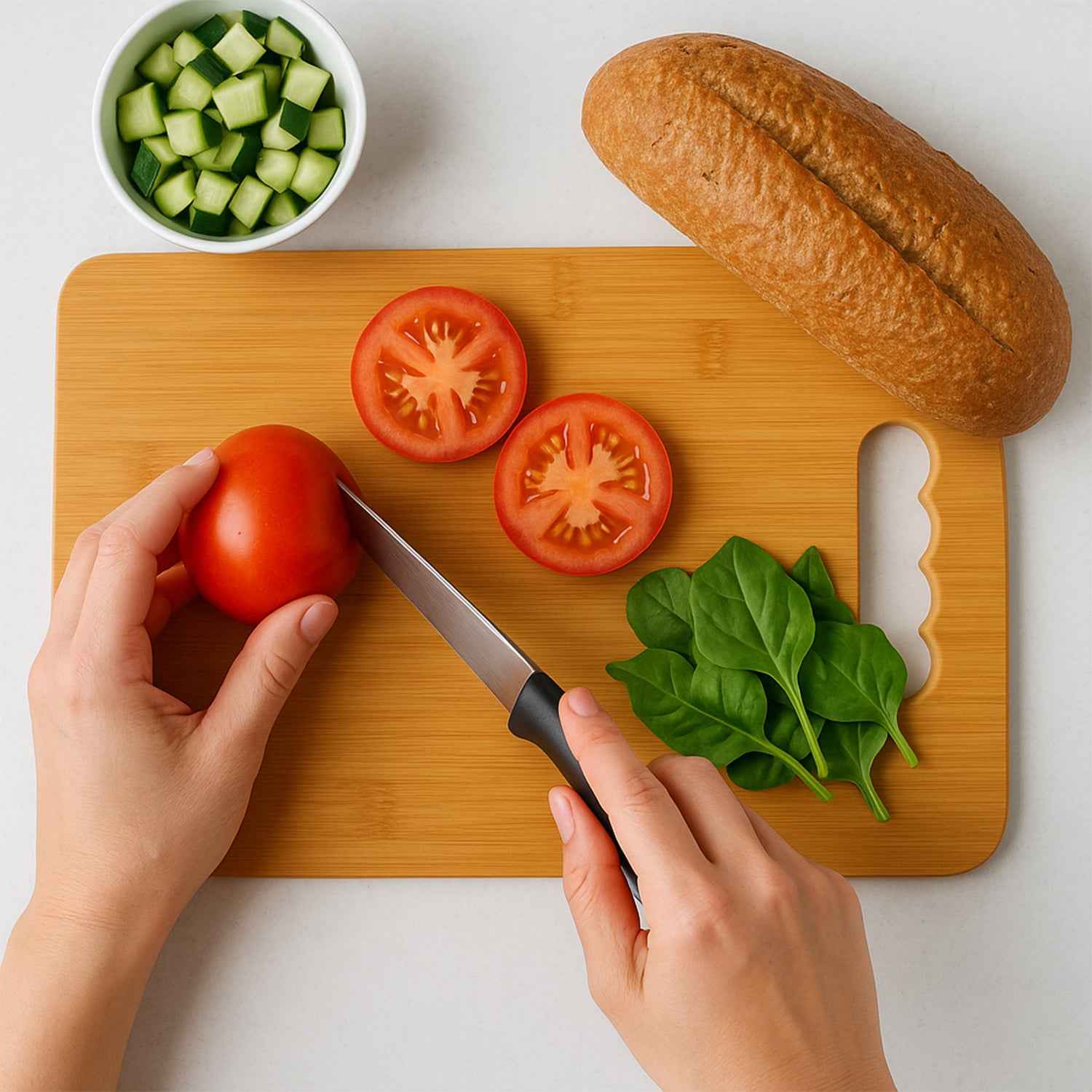 7122 Wooden Chopping Board For Vegetable Cutting Kitchen Use