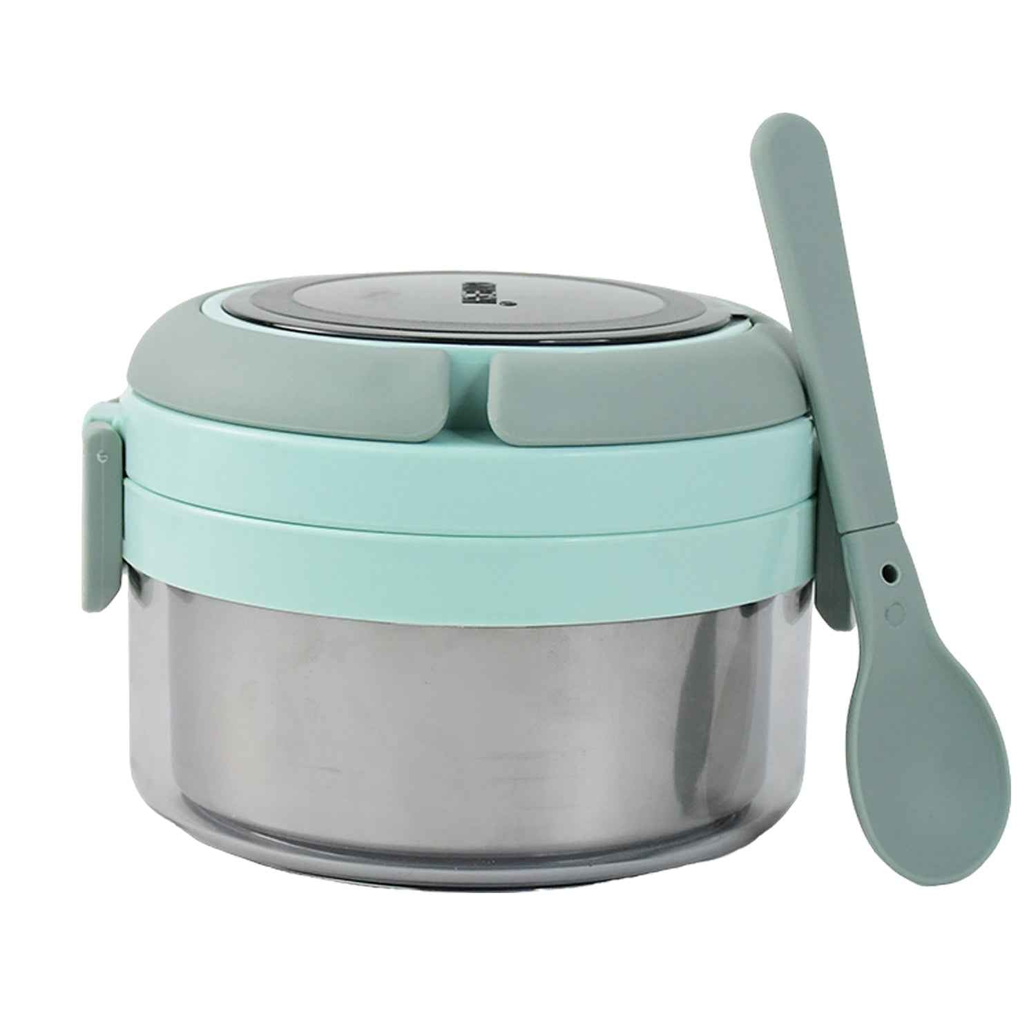 Ganesh Tiara 400ml Stainless Steel Insulated Lunch Box With Leakproof Lid Folding Spoon