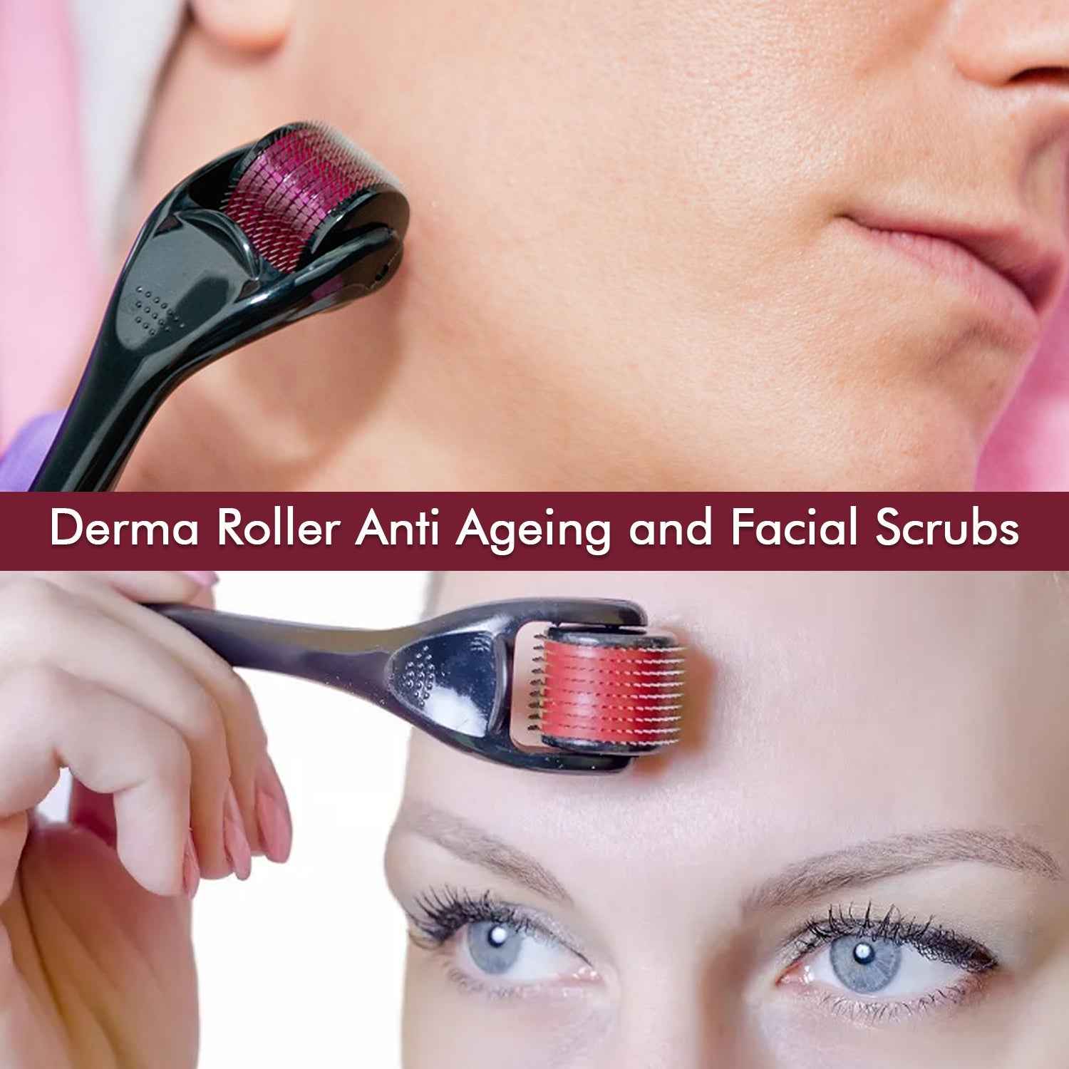 6601 Derma Roller Anti Ageing And Facial Scrubs Polishes Scar Removal Hair Regrowth (0.75mm)