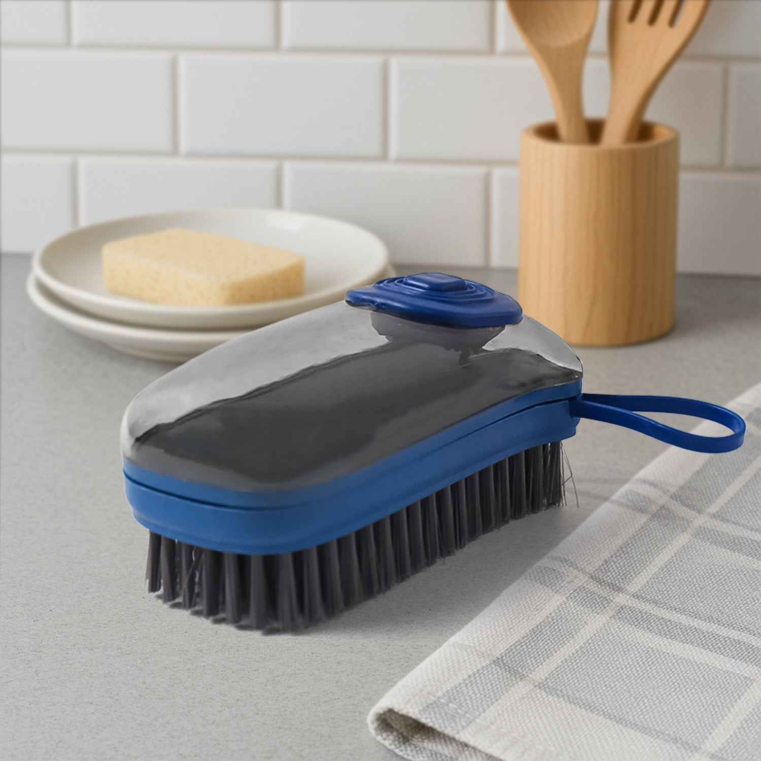 Hydraulic Liquid Detergent Dispensing Cleaning Brush (1 Pc)