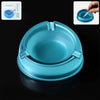 Oblivion Heavy-Duty Transparent Plastic Ashtray with Triple Rest Slots – Anti-Slip Base (1 Pc)