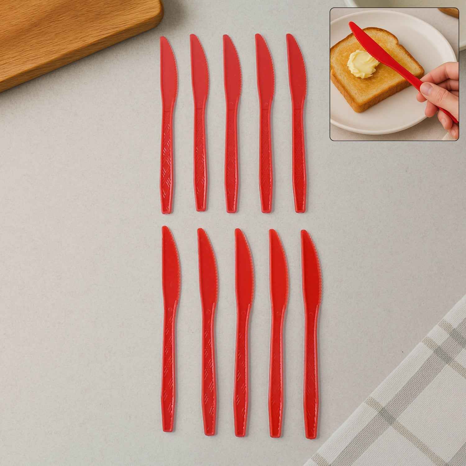 Reusable Lightweight Food-Grade Knives (10 Pc)