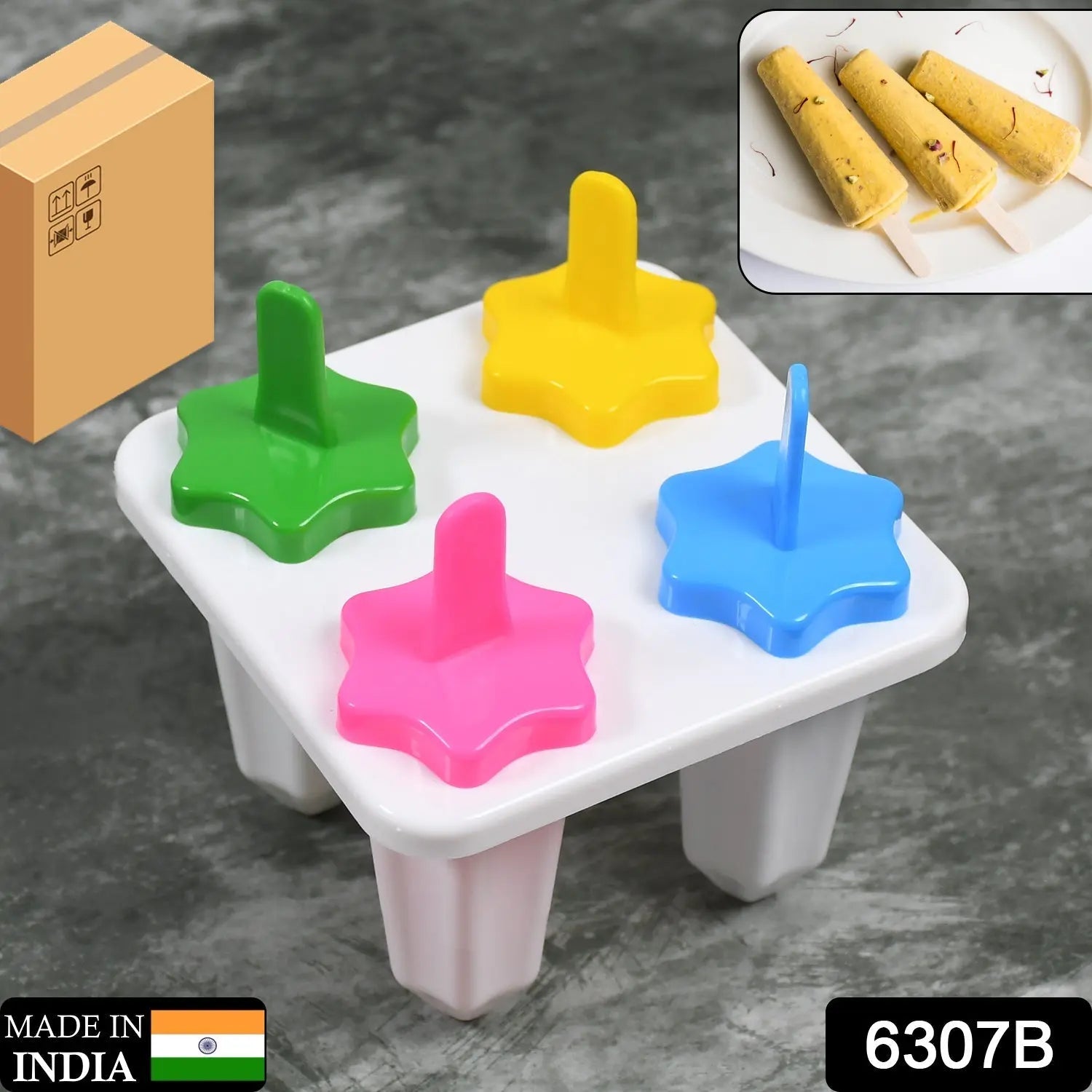 6307B 4Pc Ice Candy Maker used for making ice-creams in all kinds of places including restaurants and ice-cream Parlours etc. - varietybazaar.co.in