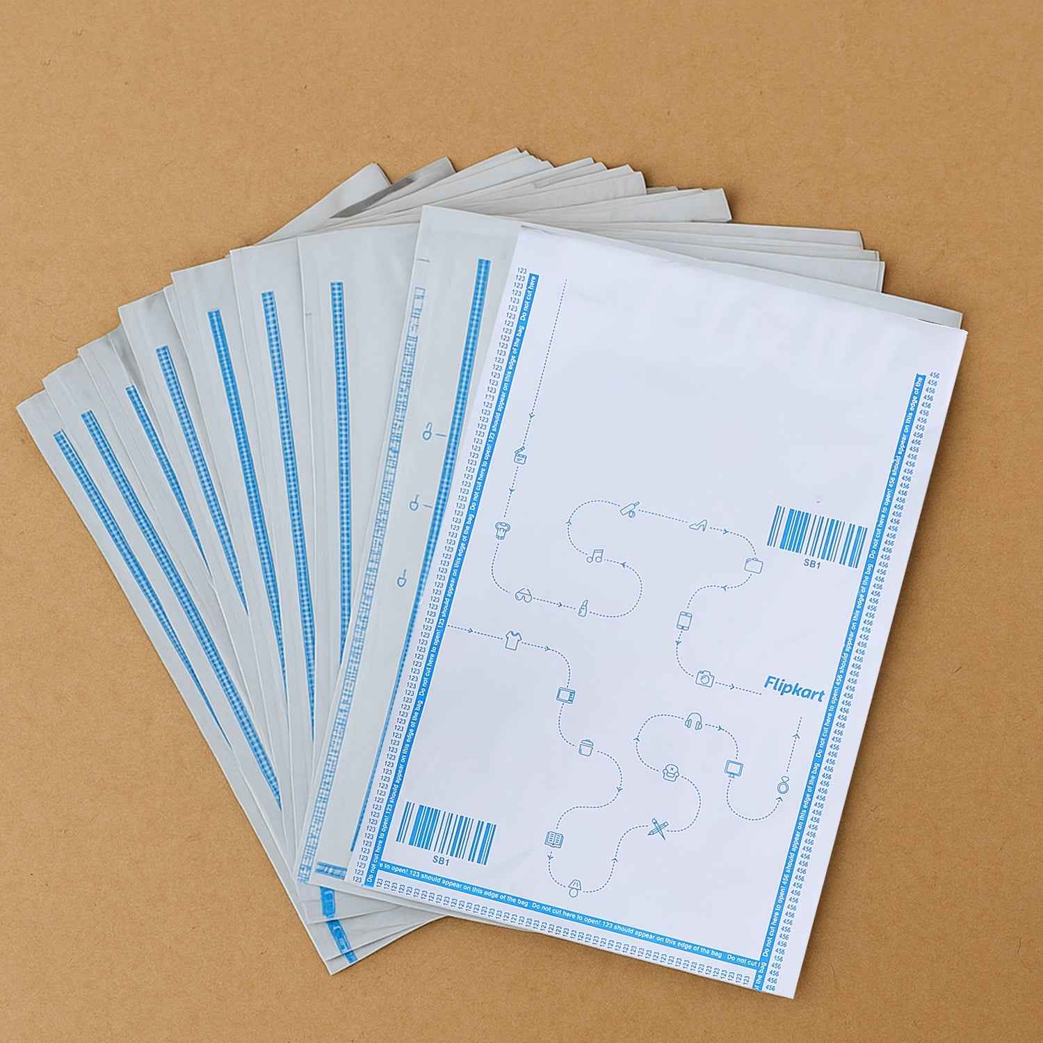 Flipkart Branded Security Courier Bags Medium Size, 100 Pcs Set