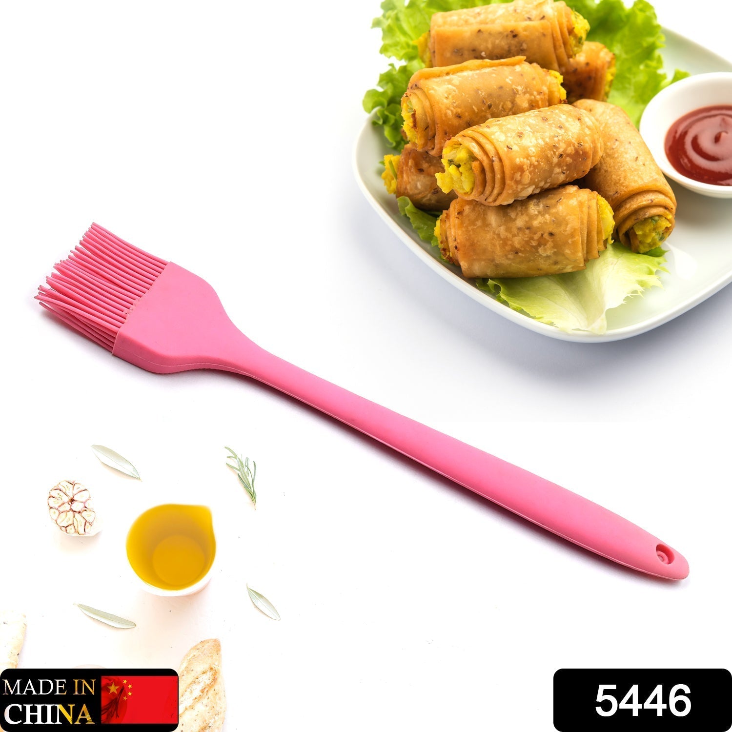 5446 Silicone Basting Brush - Heat Resistant Pastry Baking Bread Cake Oil Butter Brushes for BBQ Grill Kitchen Brush (26cm) Travel Sahayak