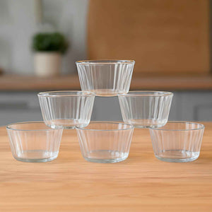 Premium Transparent Plastic Dessert Bowl Set – 6 Pieces