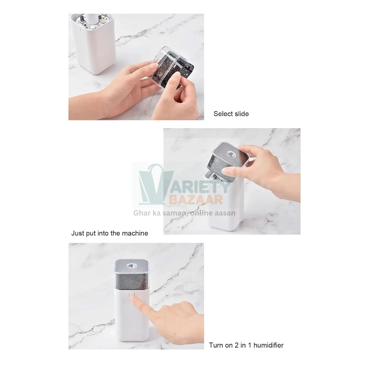 0221 Star Night Light Projector Humidifier, for Kids Room, Starlight Humidifier Ultrasonic LED Night Light Silent 300ml Dual Mode Mini Humidifier, for Home for Office Travel Sahayak