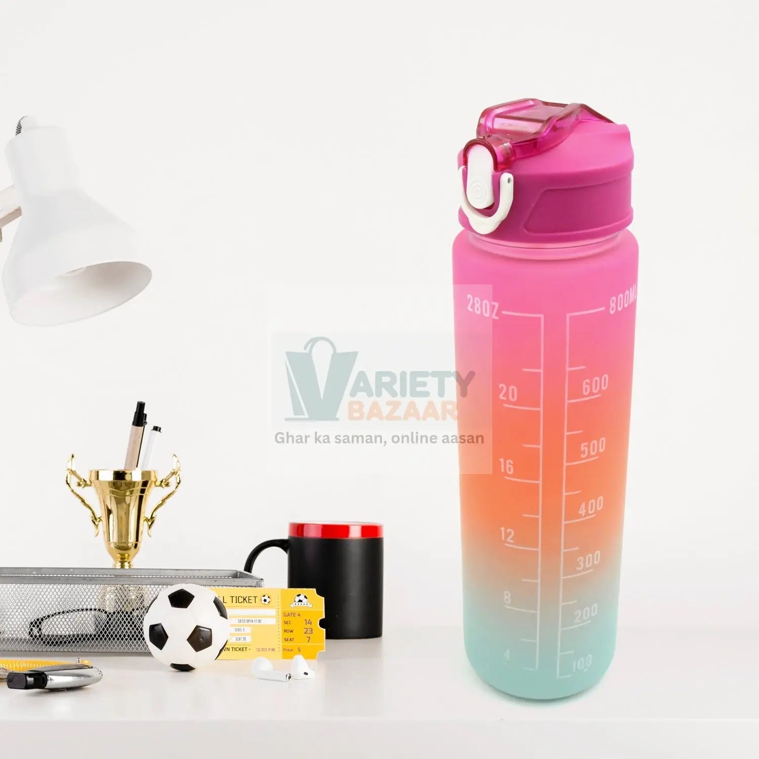 0286 Plastic Water Bottle 2 pc Different Size Bottle High Quality Water Bottle Plastic Water Bottle BPA-Free & Leak-Proof!  Cartoon Printed Design for Kids' School, For Fridge, Office, Sports, School, Gym, Yoga (2 Pc Set) Travel Sahayak