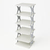 Smart 6-Layer Shoe Rack – Foldable, Collapsible & Heavy-Duty Plastic Stand for Home Entryway Storage Organizer (Mix Color)