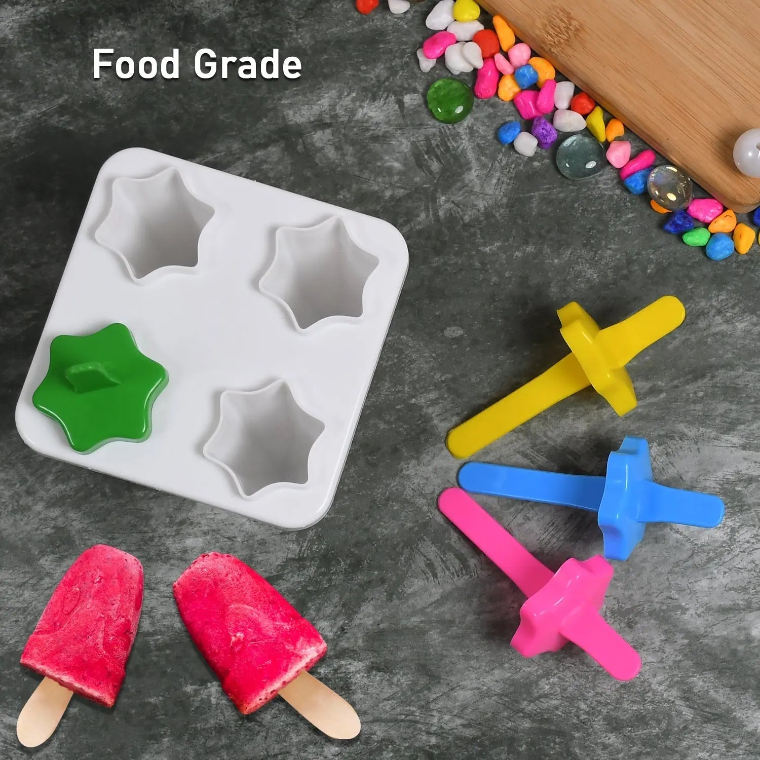6307B 4Pc Ice Candy Maker used for making ice-creams in all kinds of places including restaurants and ice-cream Parlours etc. - varietybazaar.co.in