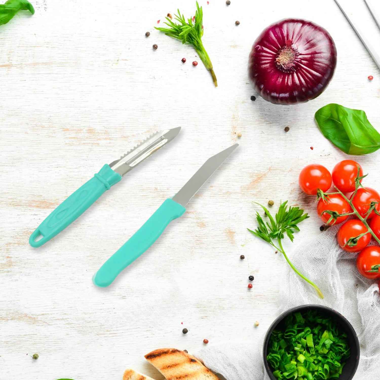 3-in-1 Kitchen Combo: Lighter, Stainless Steel Knife & Peeler
