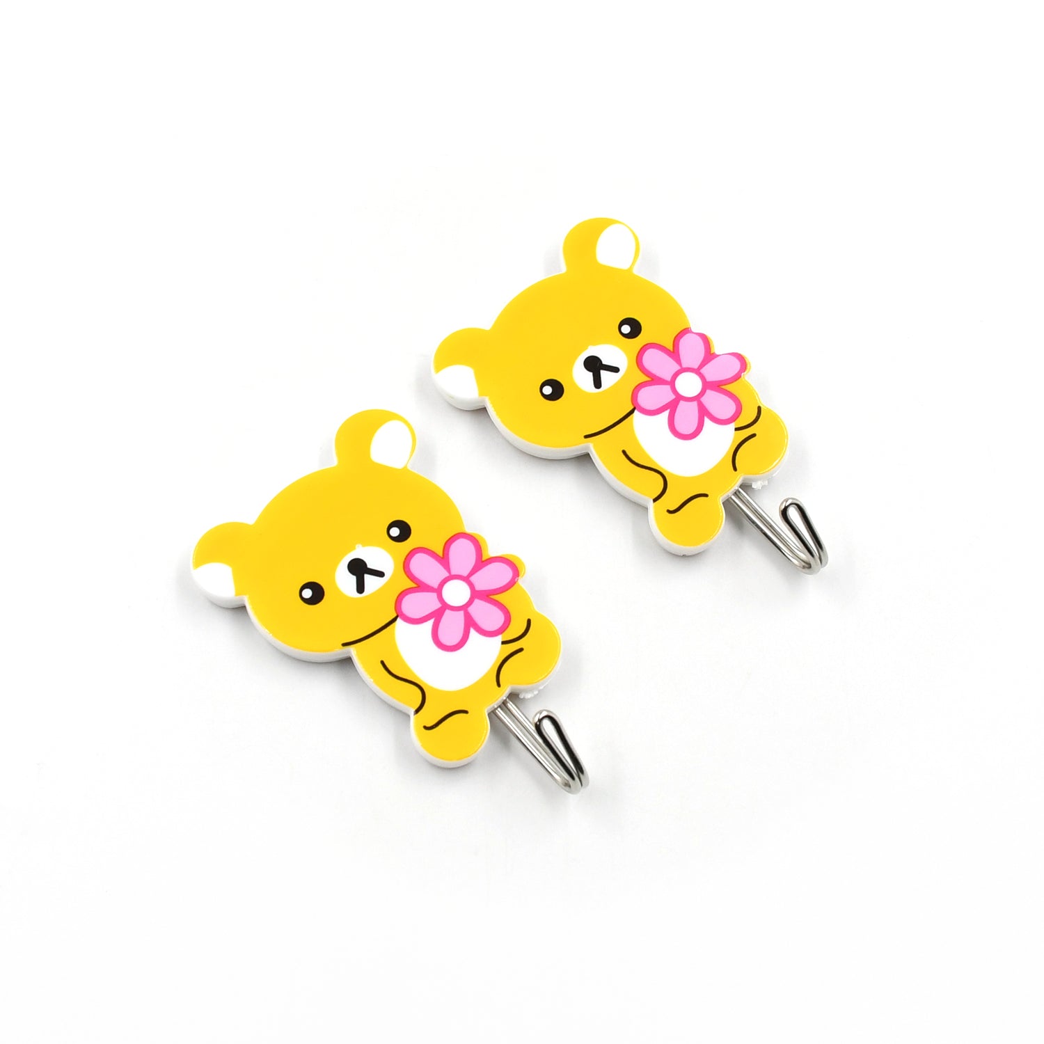 4581 Self Adhesive Smiley Cartoon Wall Hooks Multipurpose Strong Wall Sticker Hooks Wall Hook Holder Door Hanger (Pack of 2pc). 