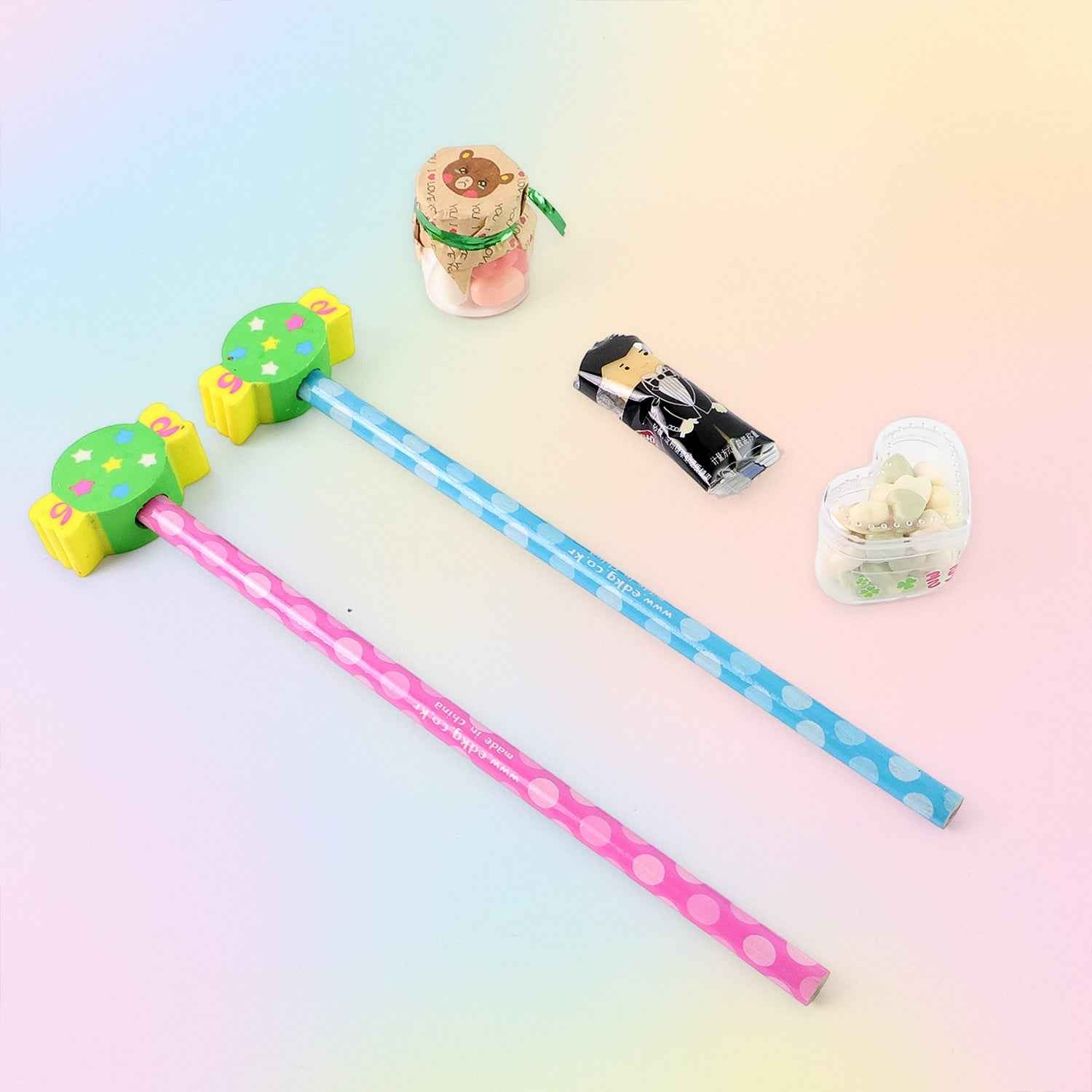 Fun Candy Design Pencil Set with Accessories (1 Set )