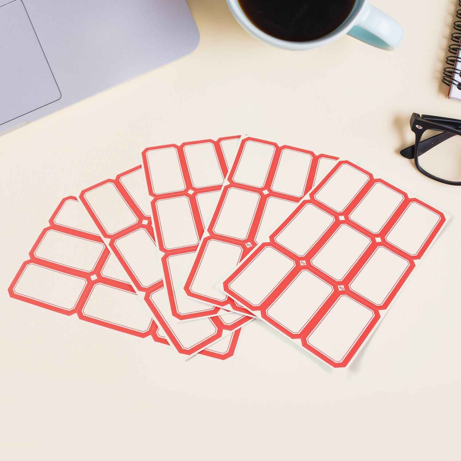 Multipurpose Blank Label Sticker Sheets  Durable Office & Home Labeling Tags – Pack of Sheets (50 Sheet Set)