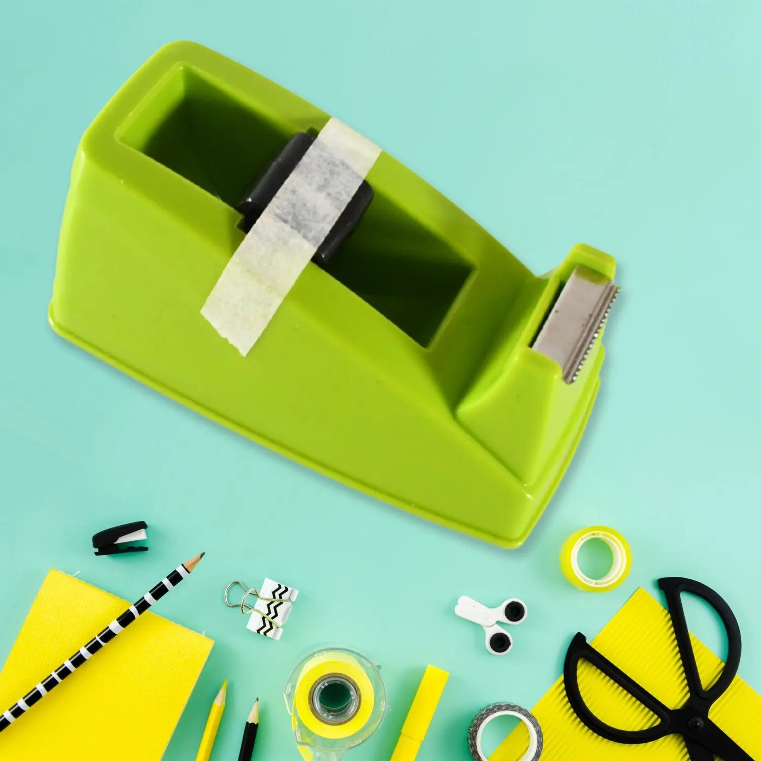 9463 Plastic Tape Dispenser Cutter for Home Office use, Tape Dispenser for Stationary, Tape Cutter Packaging Tape School Supplies (1 pc / 300 Gm) - varietybazaar.co.in