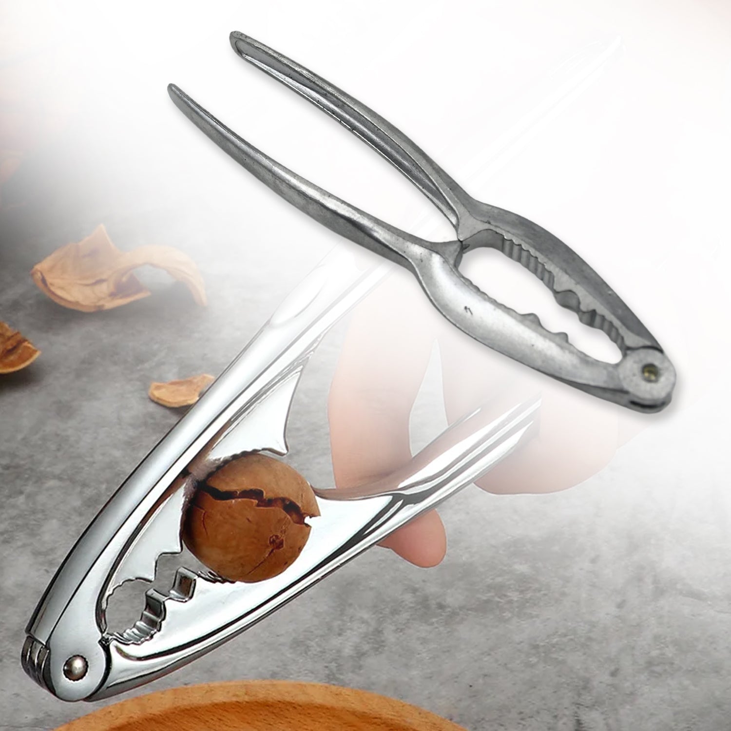 9357 SMALL WALNUT CRACKER, LUXURY DIE CAST STAINLESS ALLOY NUT CUTTER WALNUT CLAMP PLIER PORTABLE SMART WALNUT AKHROT HOUSEHOLD OPEN CORE PLIERS FOR ALL NUTS Travel Sahayak