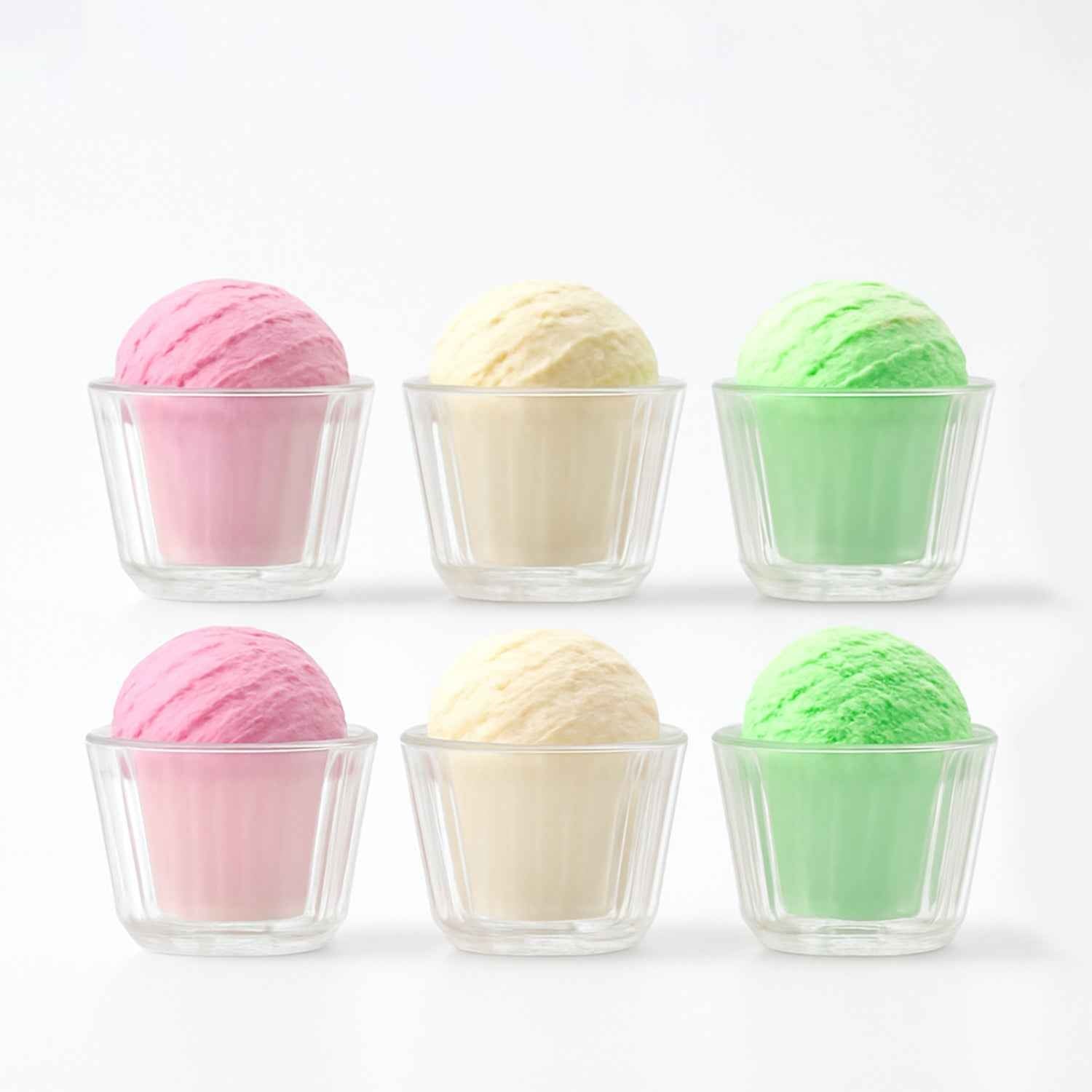 Premium Transparent Plastic Dessert Bowl Set – 6 Pieces