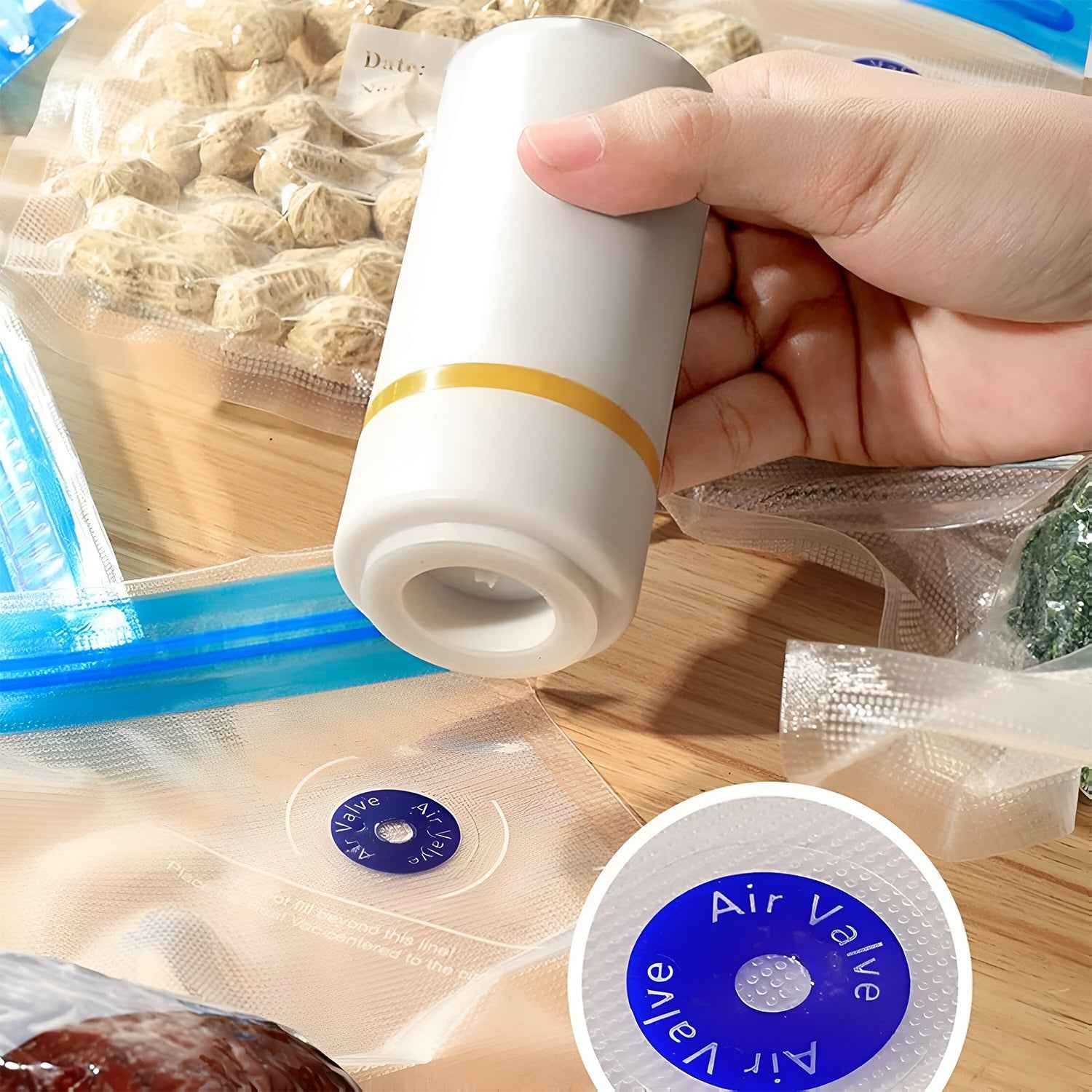 Portable USB Rechargeable Vacuum Sealer Machine (1 Pc)