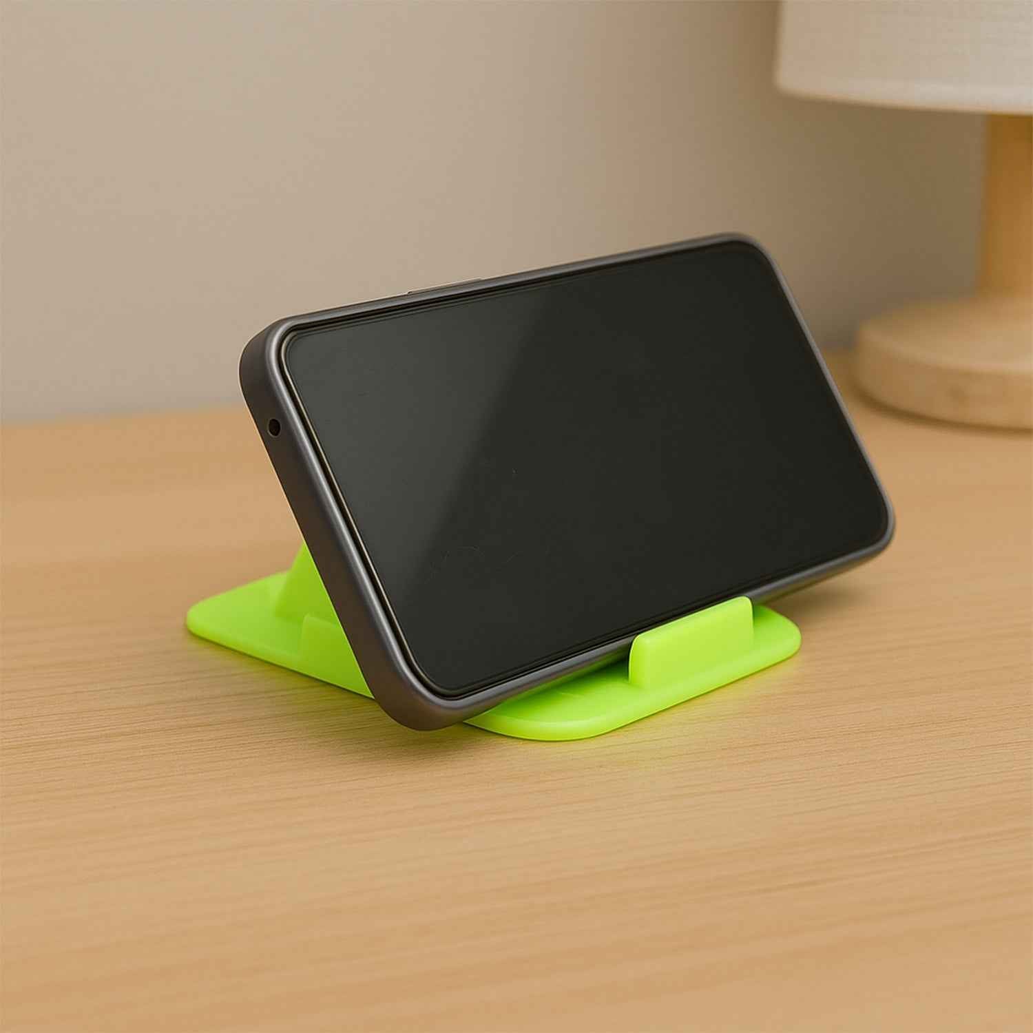 Virgin Mobile Accessories Universal Portable Four-Sided Pyramid Shape Desktop/ Table Mobile Holder Stand (1 Pc)